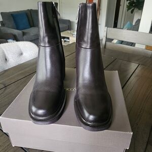 Franco Sarto KYARA Dark Brown Leather Heeled Boots
